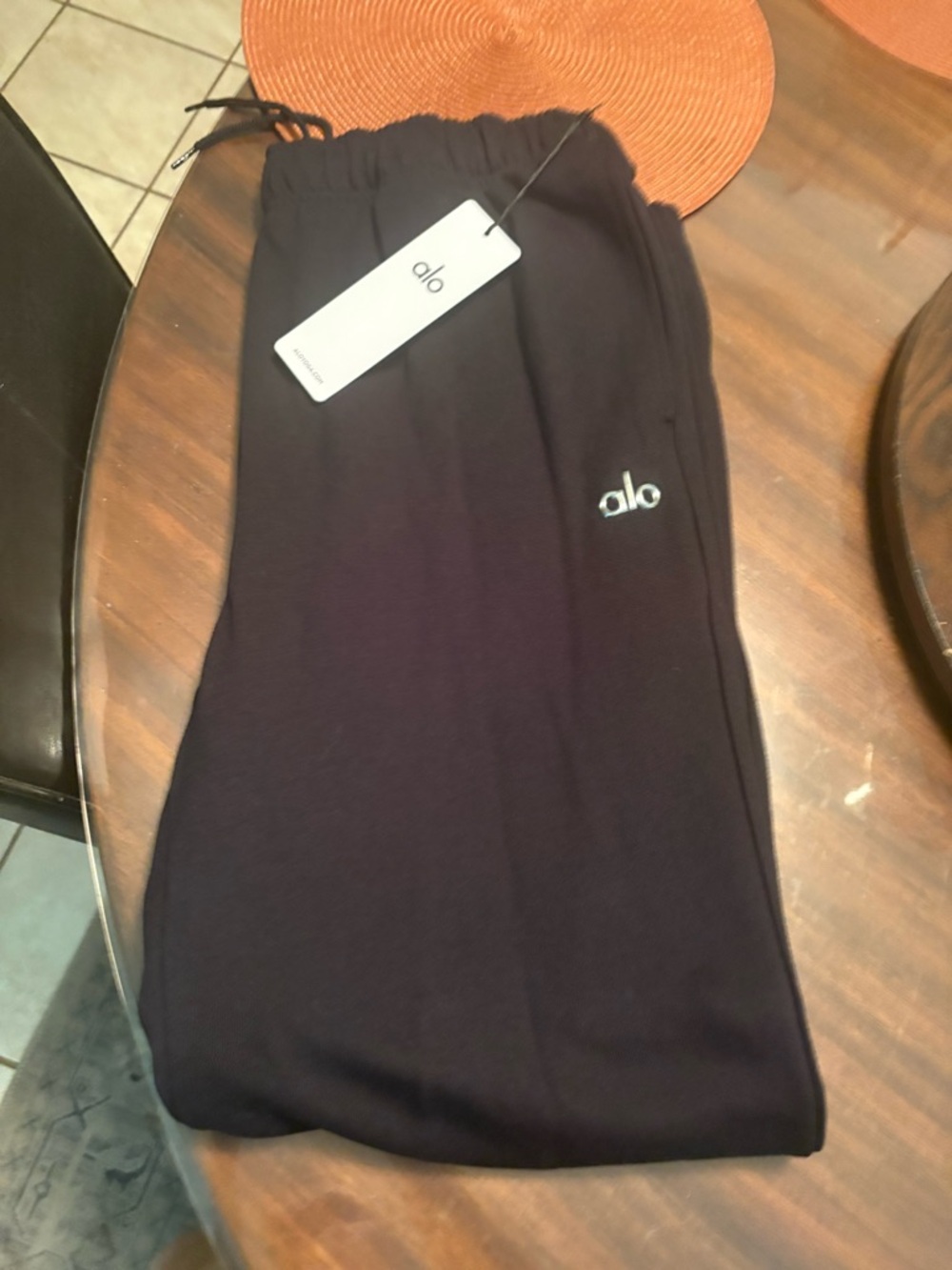 Alo Black Logo Sweatpants Size XL New with tags